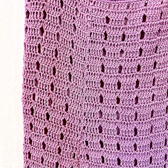 Chasing Unicorns Feels Like Love Crochet Midi Skirt Orchid NWT Small - Picture 11 of 11